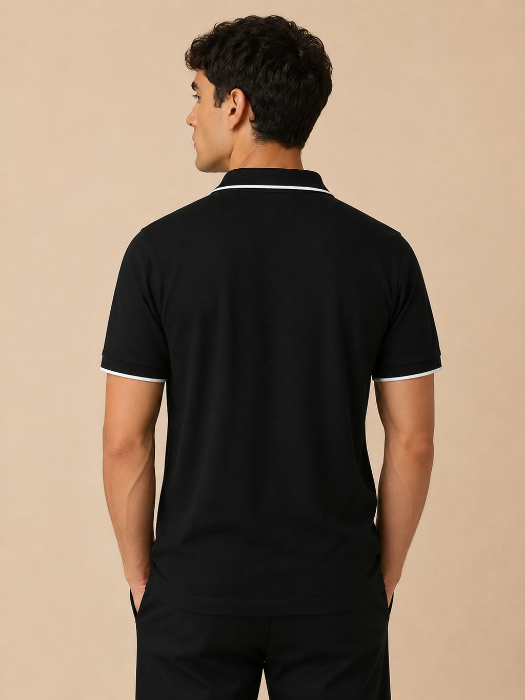 Black Polo shirt - pc patch