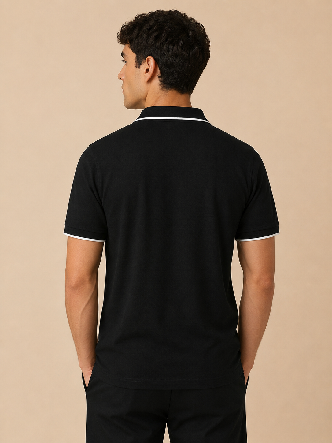 Black Polo shirt - pc patch