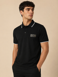Black Polo shirt - pc patch