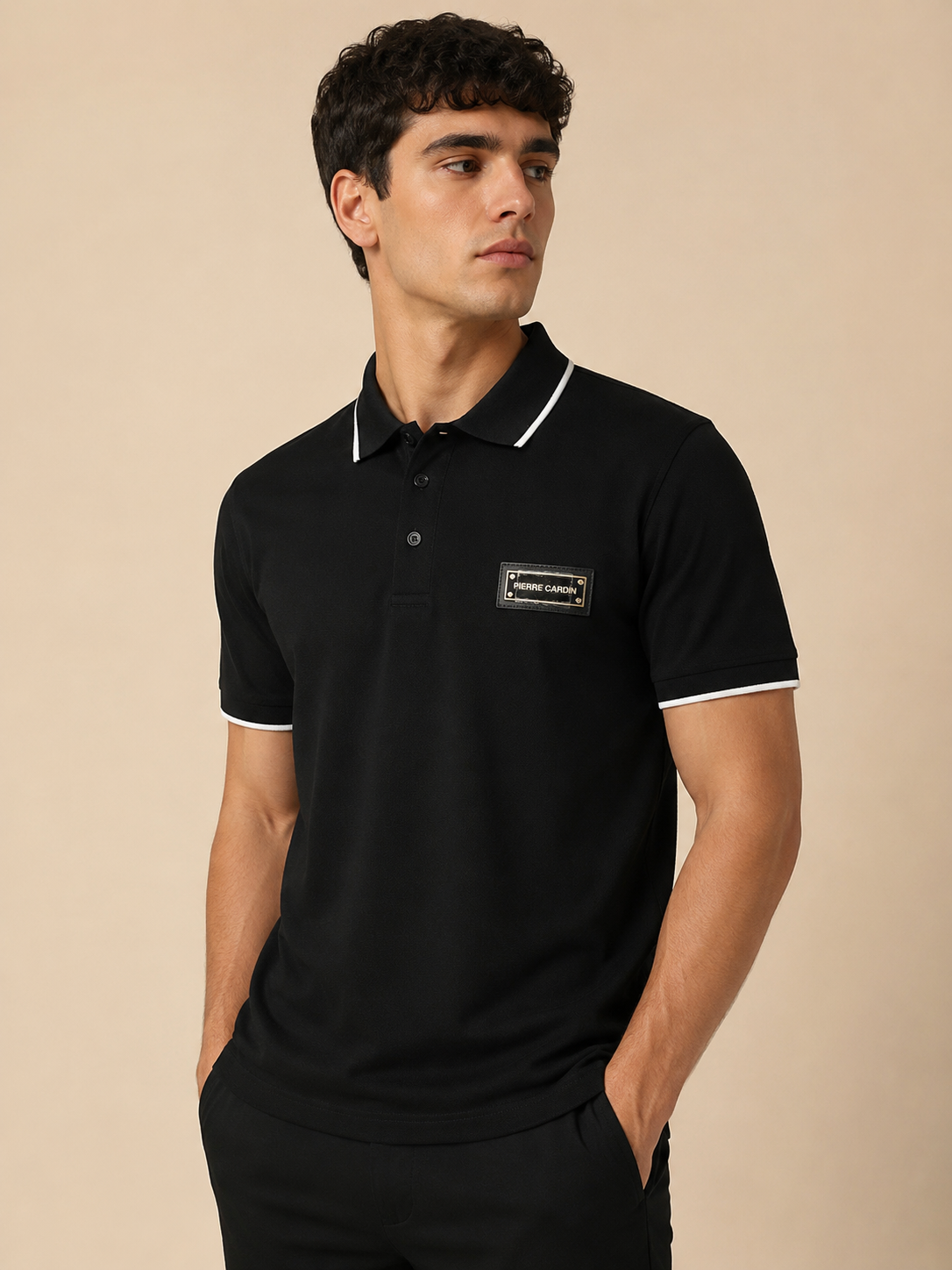Black Polo shirt - pc patch