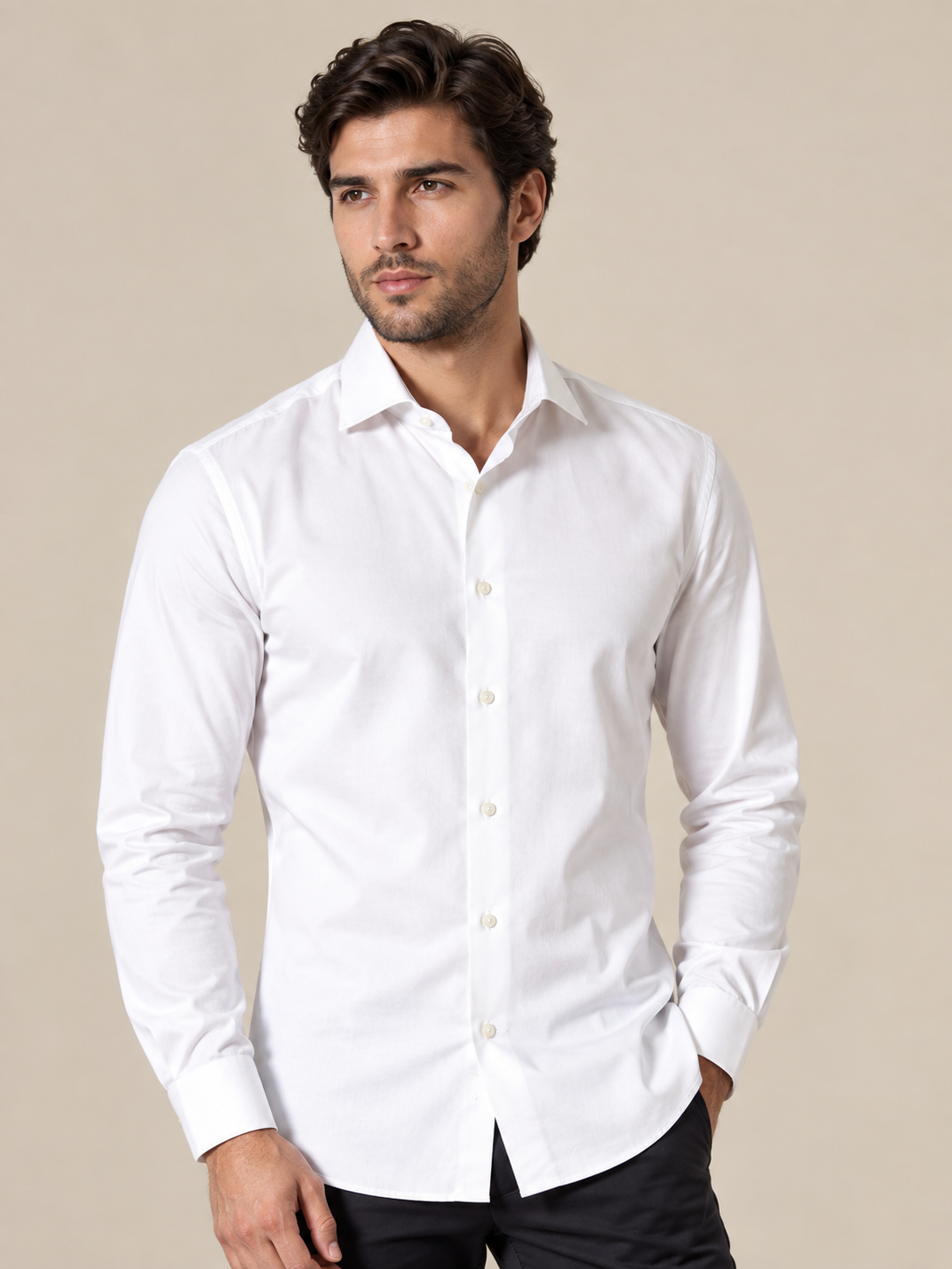 Classic white - slim fit shirt