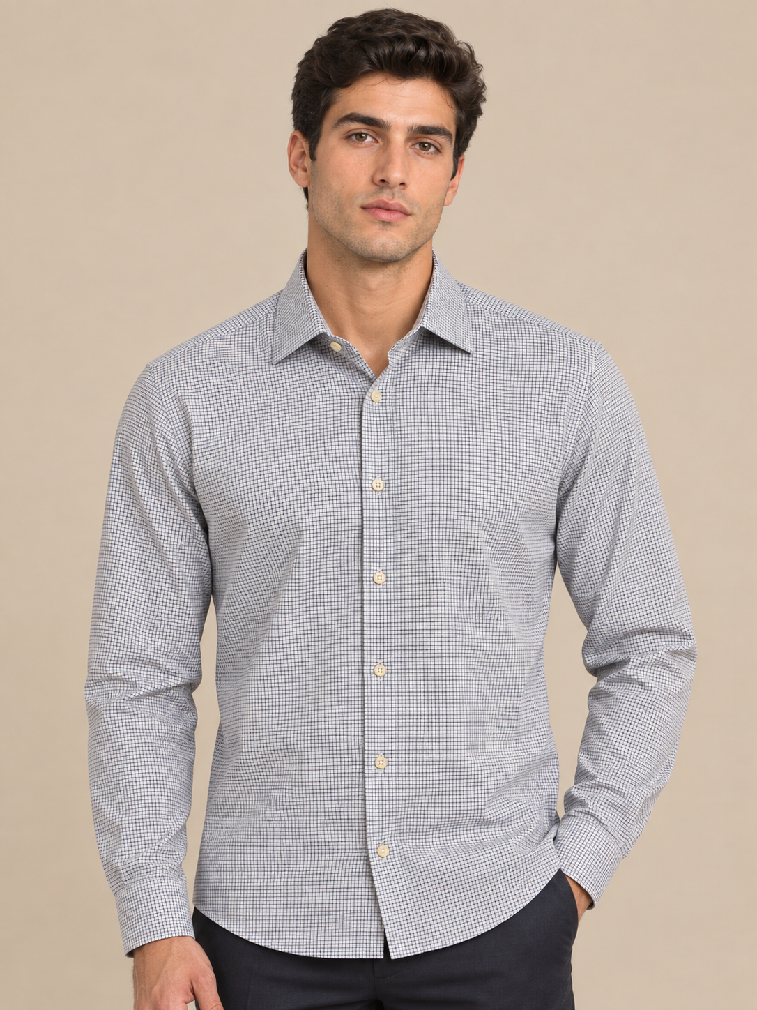 Classic fine striped - baby blue