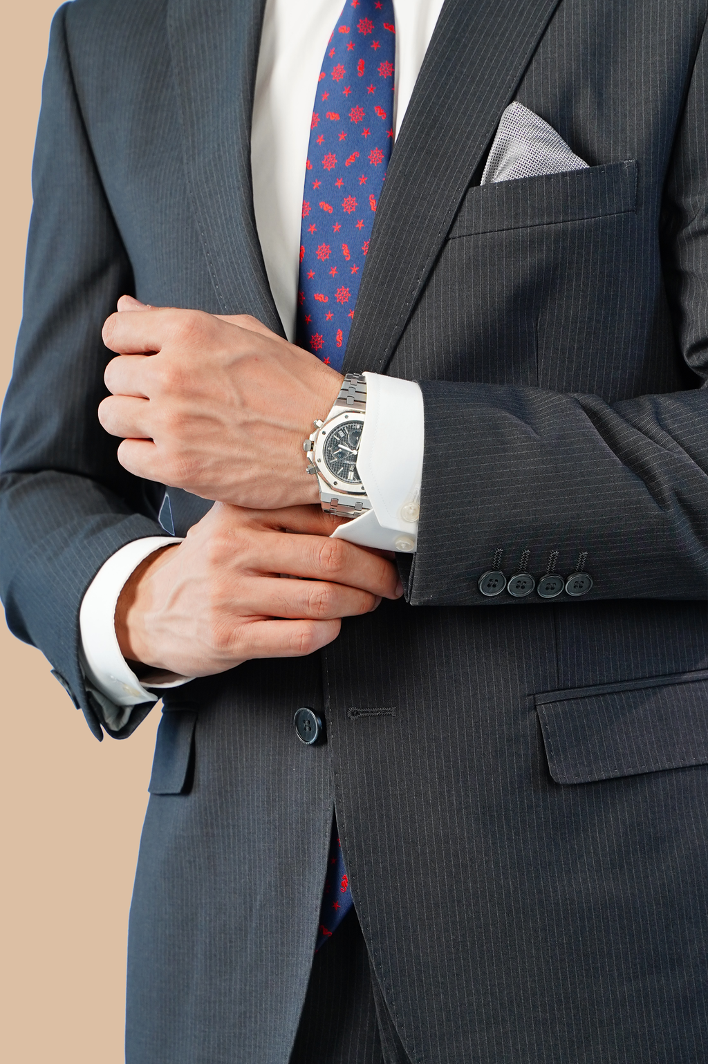 pinstripe suit