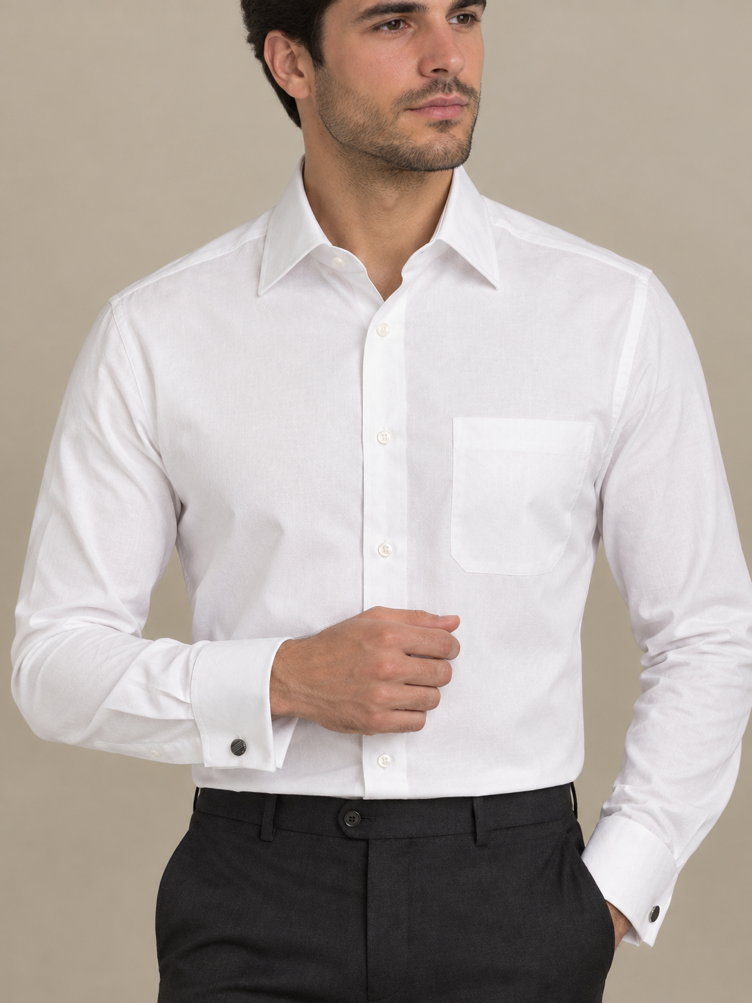 Classic white shirt - stretch