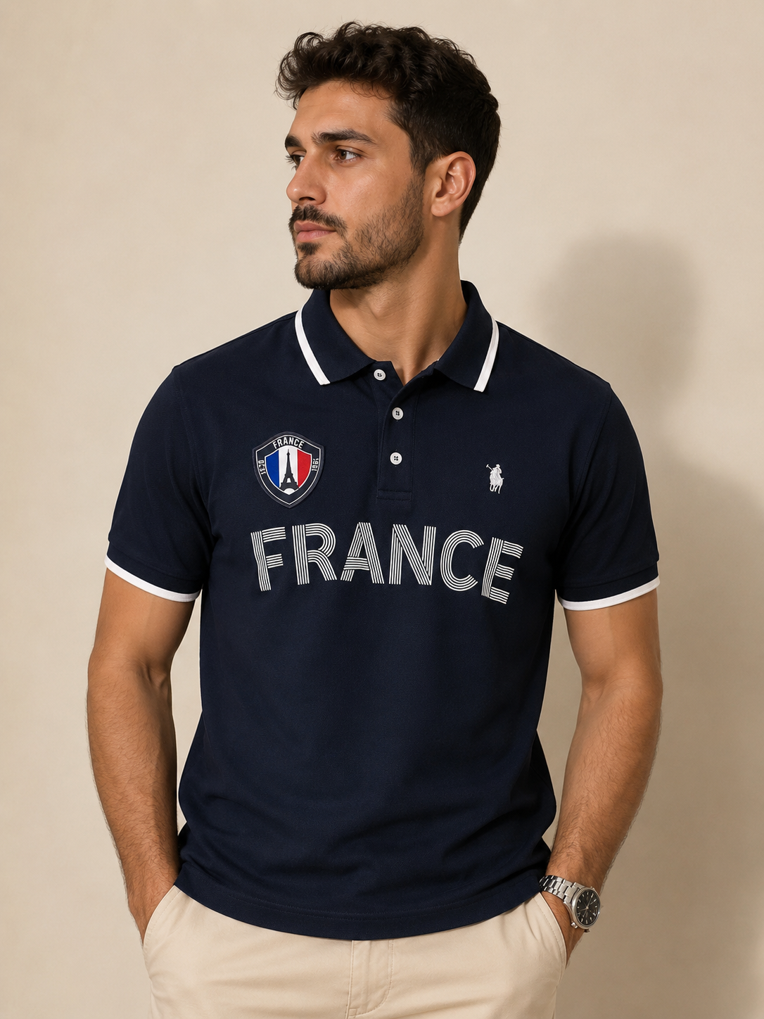 Navy Polo shirt - French