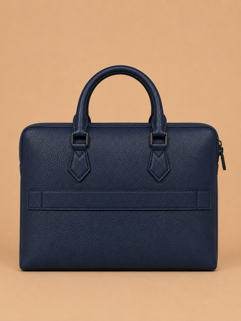 Navy Leather business bag