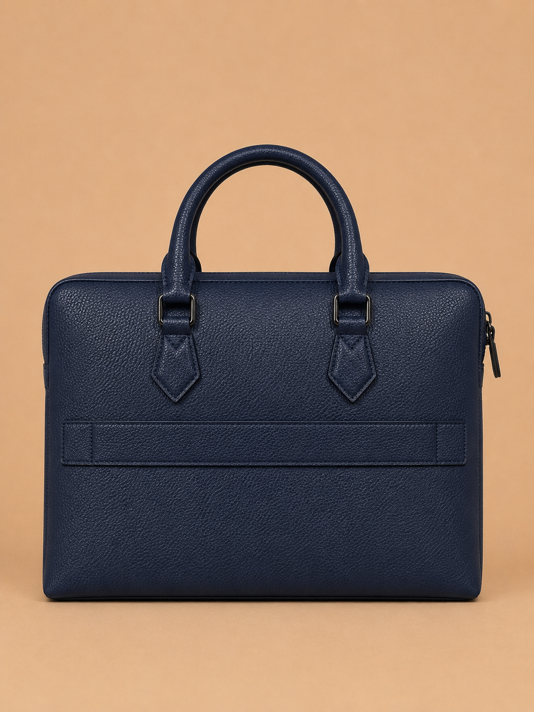 Navy Leather business bag