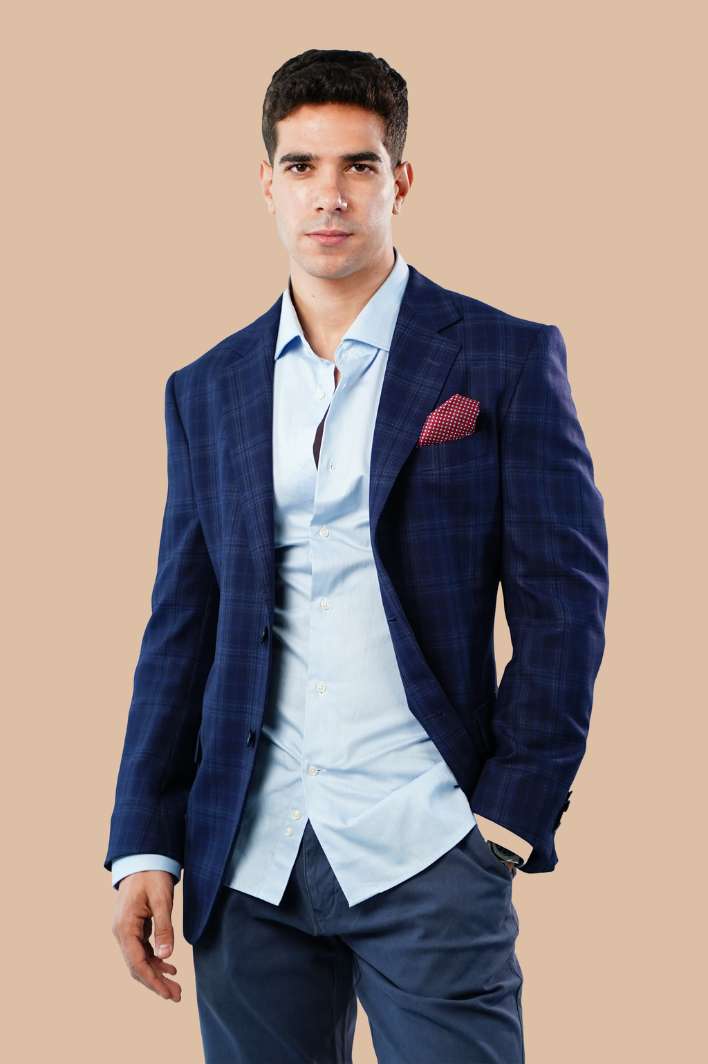 formal pinstriped blezer