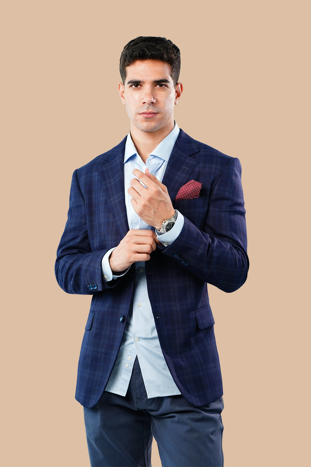formal pinstriped blezer