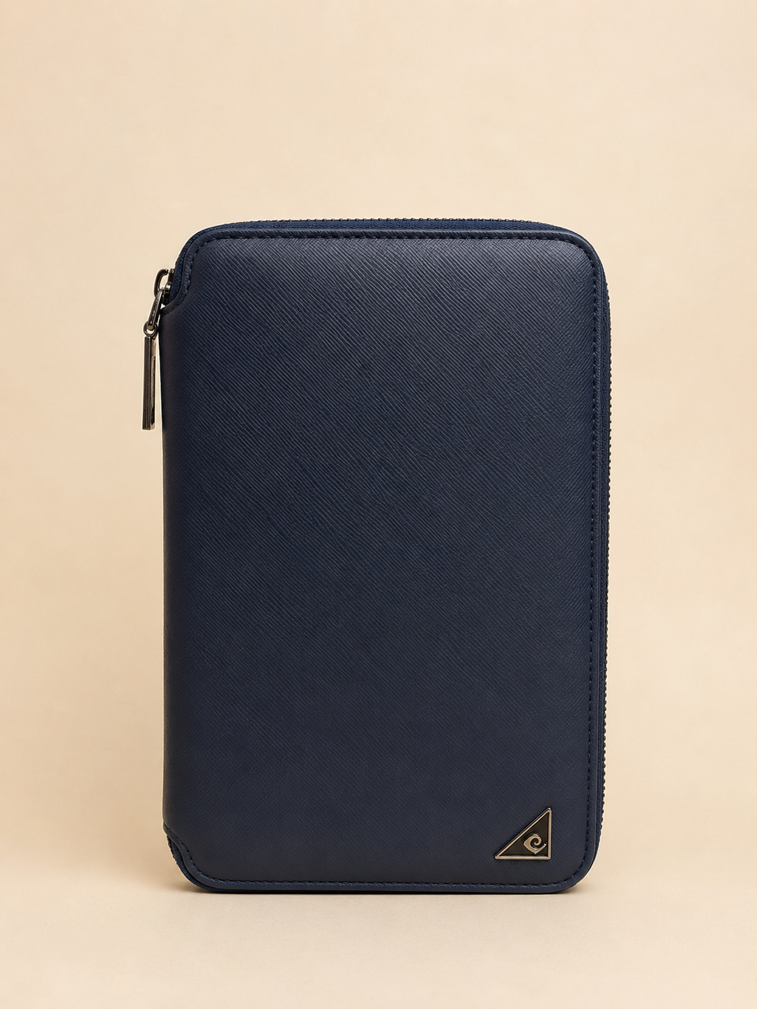 Navy Leather wristlet handbag