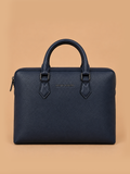 Navy Leather business bag