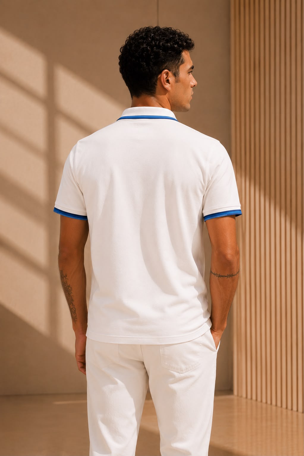 zip polo shirt