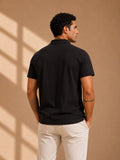 black polo shirt