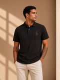 black polo shirt