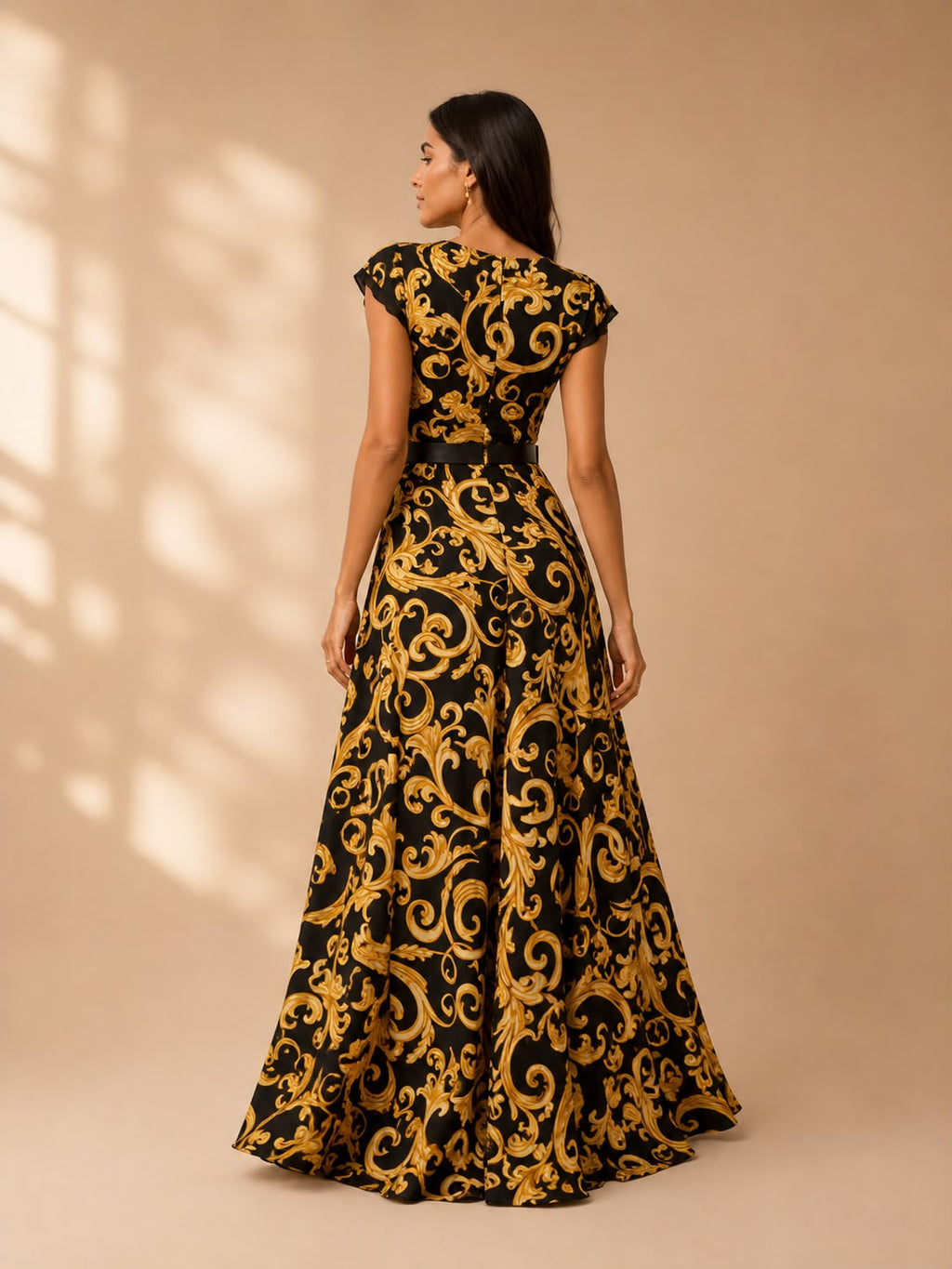 baroque print dress