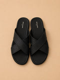 black cross slipper