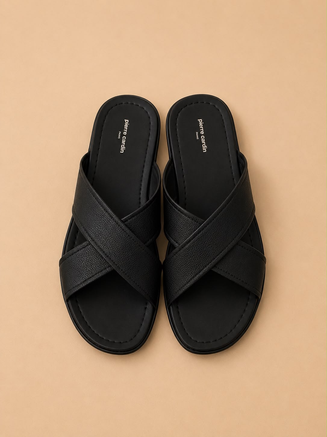 black cross slipper