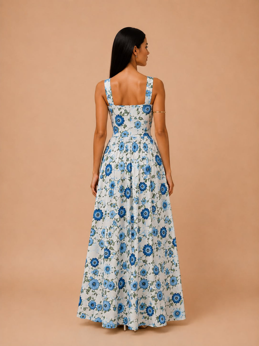 white floral dress