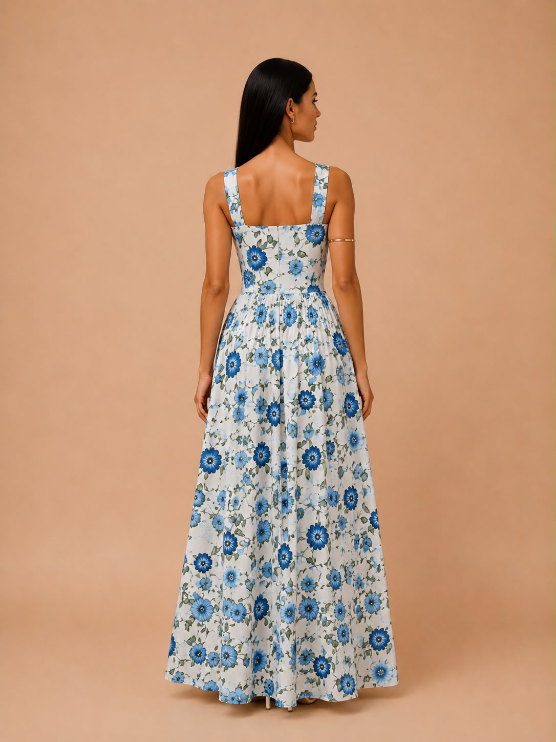 white floral dress