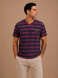 striped v neck t shirt